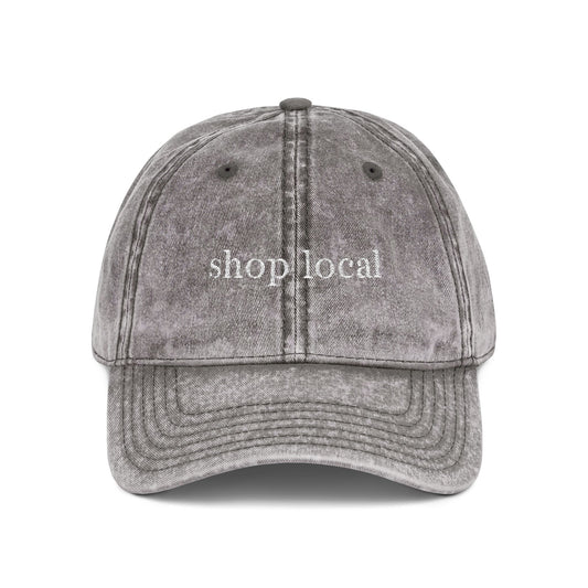 Vintage Embroidered Shop Local Cap