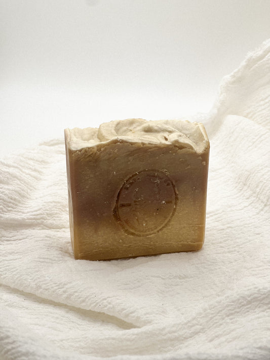 Frosted cocoa soap bar